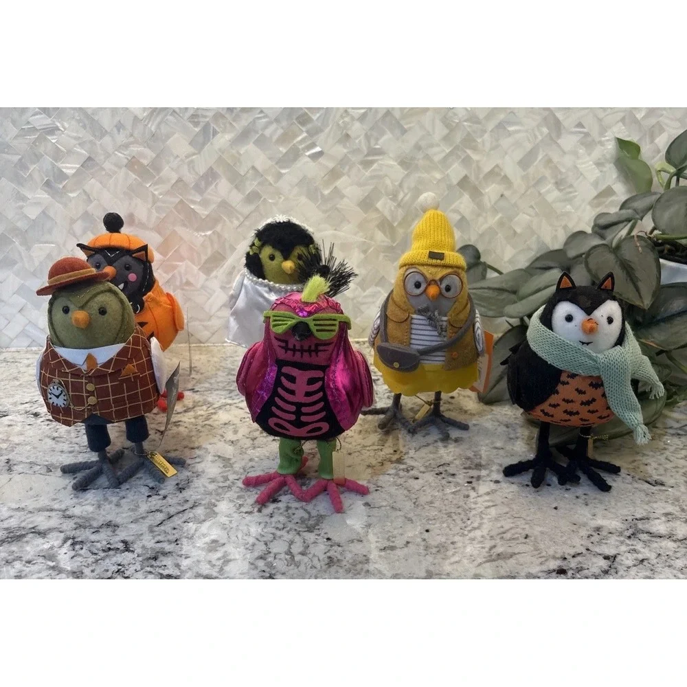 Target Hyde & EEK! Halloween Featherly Friends Set Of 7 Birds Holiday Decor